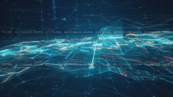 Glide through a vivid digital realm filled with illuminated patterns and cosmic energy. Стоковое AI-видео, аниматор Данила Большаков / Фотобанк Лори