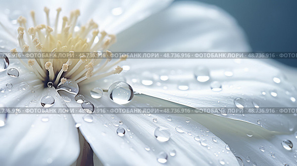 glisten water drops white ai generated. Стоковое AI-изображение, AI-художник Vectorwin / Фотобанк Лори