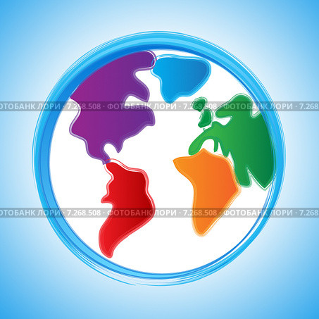 Globe Background Indicates Earth World And Template. Стоковая иллюстрация, иллюстратор Stuart Miles / Фотобанк Лори