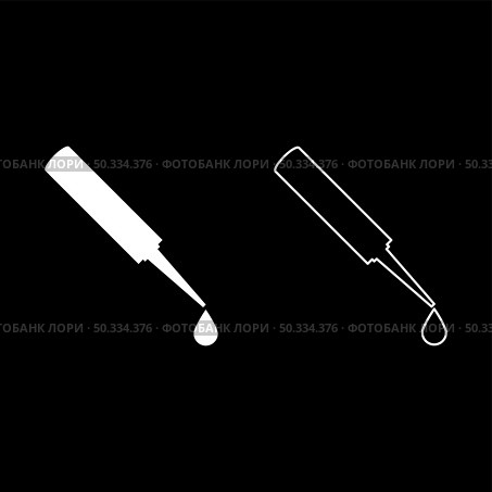 Glue with drop Silicone icon white color vector illustration flat style simple image set. Glue with drop Silicone icon white color vector illustration flat style image set. Стоковая иллюстрация, агентство Ingram Publishing / Фотобанк Лори