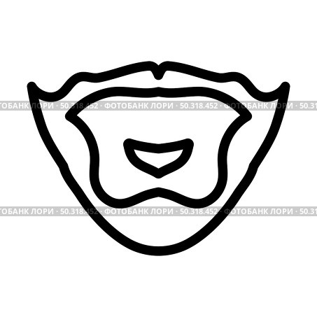 Goatee Icon. Editable Bold Outline Design. Vector Illustration. Стоковая иллюстрация, агентство Ingram Publishing / Фотобанк Лори