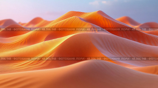 Golden Sandscape: Abstract Waves of Desert Serenity. Стоковое AI-изображение, AI-художник Данила Большаков / Фотобанк Лори