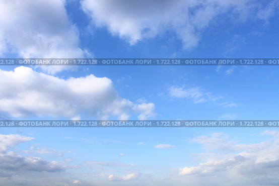 Голубое небо с облаками. Стоковое фото, фотограф Вячеслав Позитронов / Фотобанк Лори