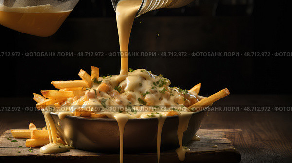 gooey beer fries ai generated. Стоковое AI-изображение, AI-художник Vectorwin / Фотобанк Лори