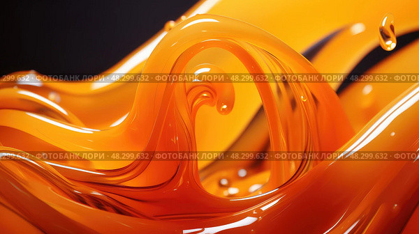 gooey orange slime. Стоковое AI-изображение, AI-художник Vectorwin / Фотобанк Лори