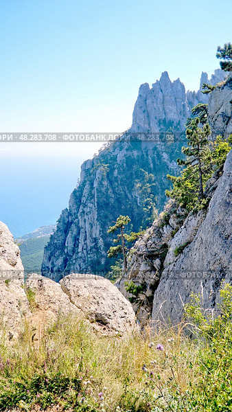 Гора Ай-Петри на южном берегу Крыма. Стоковое фото, фотограф Александр Нехаев / Фотобанк Лори