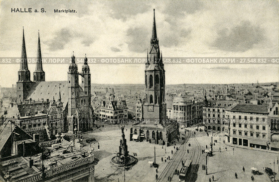 Город Галле (Саксония-Анхальт). Германия. Стоковое фото, фотограф Retro / Фотобанк Лори