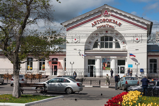 Город Тула. Здание автовокзала, проспект Ленина, 94 (2019 год). Редакционное фото, фотограф Наталья Николаева / Фотобанк Лори