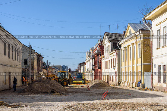 Город тула.Перестройка улицы Металлистов весной 2018 года. Редакционное фото, фотограф Игорь Низов / Фотобанк Лори