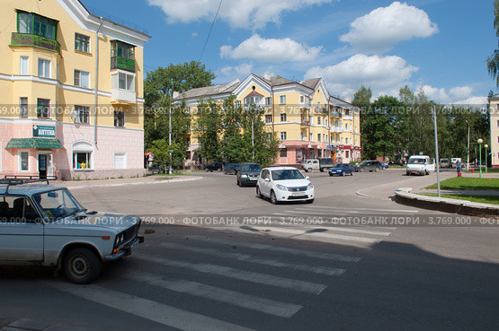 Городской пейзаж, город Сафоново, Смоленская область (2012 год). Редакционное фото, фотограф Вячеслав Палес / Фотобанк Лори