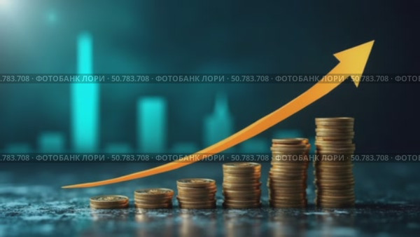 Graph in the growth and development of corporation income. Profitable business, financial growth and successful plans. Стоковое AI-видео, аниматор Sergey Grishin / Фотобанк Лори