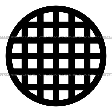 Grating grate lattice trellis net mesh BBQ grill grilling surface round shape icon black color vector illustration image flat style simple. Grating grate lattice trellis net mesh BBQ grill grilling surface round shape icon black color vector illustration image flat style. Стоковая иллюстрация, агентство Ingram Publishing / Фотобанк Лори