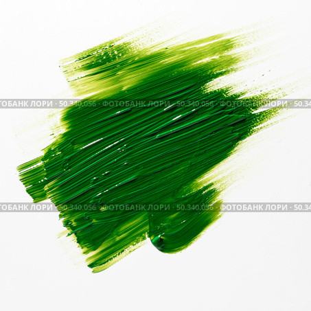 green brush stroke white background. Стоковое фото, агентство Ingram Publishing / Фотобанк Лори
