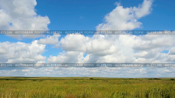 Green field summer landscape, timelapse. Стоковое фото, фотограф David Kashakhi / Фотобанк Лори