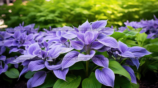 green hosta plant ai generated. Стоковое AI-изображение, AI-художник Vectorwin / Фотобанк Лори