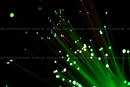 green optical fiber glass light. Стоковое фото, агентство Ingram Publishing / Фотобанк Лори
