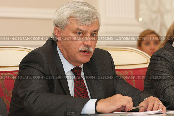 Губернатор Санкт-Петербурга Георгий Полтавченко (2011 год). Редакционное фото, фотограф Александр Тарасенков / Фотобанк Лори