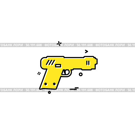 gun pistol police weapon icon vector design. Стоковая иллюстрация, агентство Ingram Publishing / Фотобанк Лори