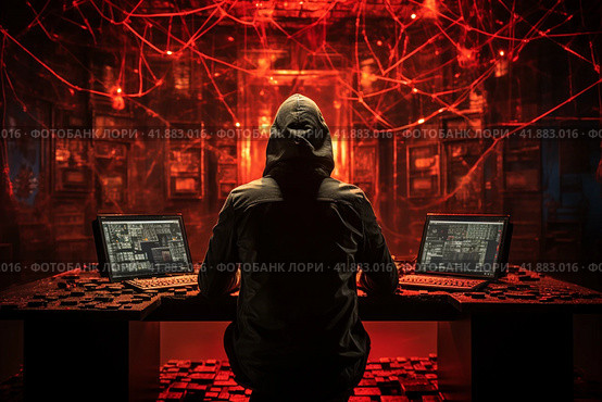 Hacker  Generative AI. Стоковое AI-изображение, AI-художник Анна Кривицкая / Фотобанк Лори