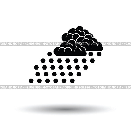 Hail icon. White background with shadow design. Vector illustration. Стоковая иллюстрация, агентство Ingram Publishing / Фотобанк Лори
