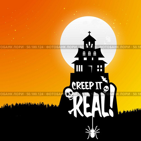 Halloween Background Vectors. Стоковая иллюстрация, агентство Ingram Publishing / Фотобанк Лори
