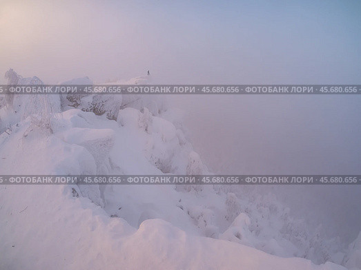 Harsh dawn rock Polyud. Perm region. Стоковое фото, фотограф Саблин Станислав / Фотобанк Лори