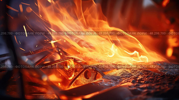 heat welding fire. Стоковое AI-изображение, AI-художник Vectorwin / Фотобанк Лори