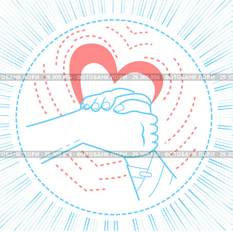 help Social concept selflessness. Стоковая иллюстрация, иллюстратор Седых Алена / Фотобанк Лори
