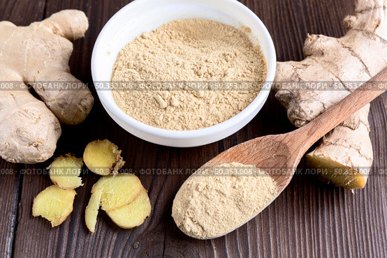 high angle ginger condiment concept. Стоковое фото, агентство Ingram Publishing / Фотобанк Лори