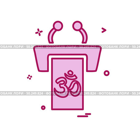 Hindu religion icon design vector. Стоковая иллюстрация, агентство Ingram Publishing / Фотобанк Лори