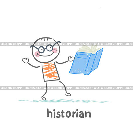 Historian book readers. Стоковая иллюстрация, агентство Ingram Publishing / Фотобанк Лори