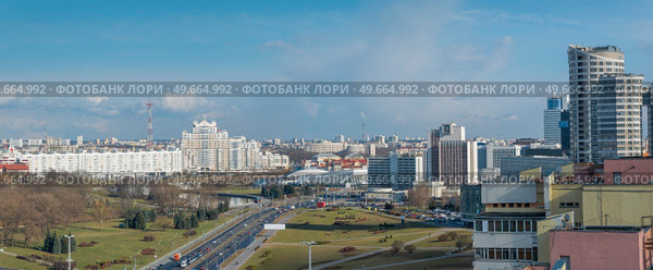 historical district of the city of Minsk. Belarus. Стоковое фото, агентство Ingram Publishing / Фотобанк Лори