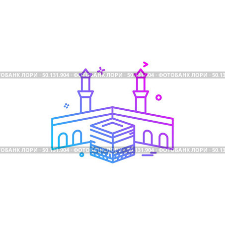 Holy Kaaba icon design vector . Стоковая иллюстрация, агентство Ingram Publishing / Фотобанк Лори