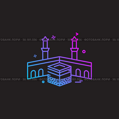 Holy Kaaba icon design vector . Стоковая иллюстрация, агентство Ingram Publishing / Фотобанк Лори