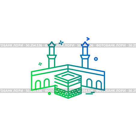 Holy Kaaba icon design vector . Стоковая иллюстрация, агентство Ingram Publishing / Фотобанк Лори