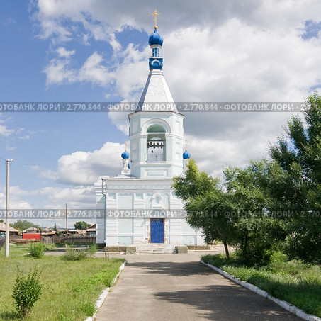 Храм Казанской иконы Божией Матери. Малая Минуса. Красноярский край (2011 год). Стоковое фото, фотограф Шичкина Антонина / Фотобанк Лори