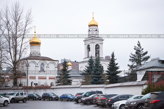 Храм Рождества Пресвятой Богородицы в Старом Симонове. Стоковое фото, фотограф Victoria Demidova / Фотобанк Лори