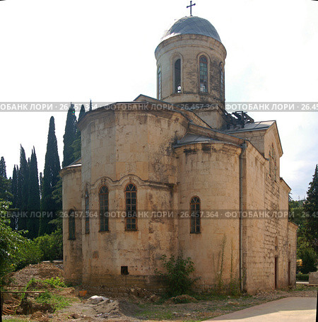 Храм Симона Кананита Saint Simon the Canaanite Church. Новый Афон, Абхазия. Стоковое фото, фотограф Игорь Архипов / Фотобанк Лори