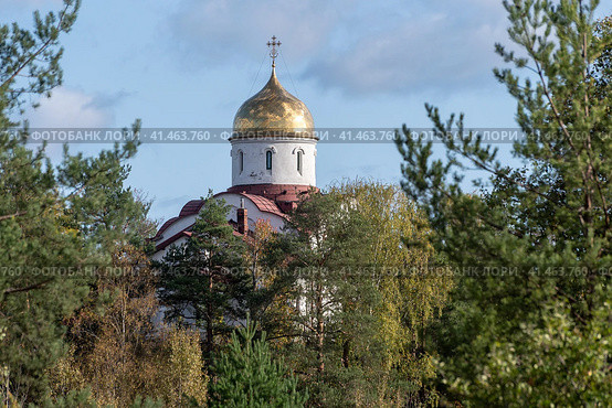 Храм Святого Великомученика Георгия Победоносца. Посёлок городского типа Кузнечное. Приозерский район. Ленинградская область (2023 год). Стоковое фото, фотограф Румянцева Наталия / Фотобанк Лори