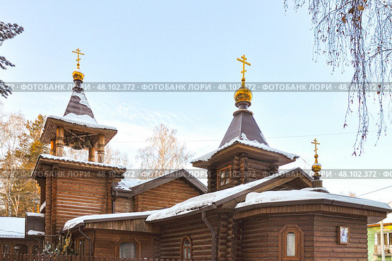Храм  в честь Рождества Пресвятой Богородицы. Город Тюмень. Улица Судоремонтная, 1б (2018 год). Стоковое фото, фотограф Александр Тараканов / Фотобанк Лори