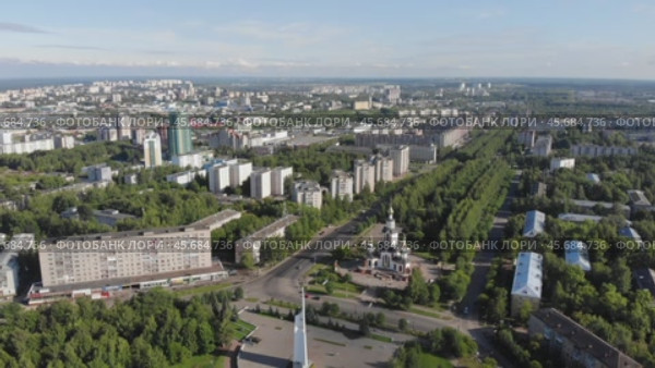 Храм Веры, Надежды и Любови в Кирове - съемка с дрона в 2019 году. Редакционное видео, видеограф Владислав Самошкин / Фотобанк Лори