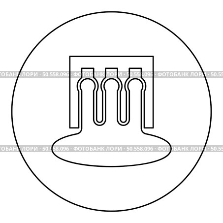 Hydro dam hydroelectric water power station hydropower energy technology plant powerhouse icon in circle round black color vector illustration image outline contour line thin style simple. Hydro dam hydroelectric water power station hydropower energy technology plant powerhouse icon in circle round black color vector illustration image outline contour line thin style. Стоковая иллюстрация, агентство Ingram Publishing / Фотобанк Лори