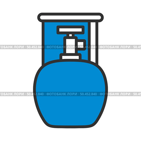 Icon Of Camping Gas Container. Editable Bold Outline With Color Fill Design. Vector Illustration. Стоковая иллюстрация, агентство Ingram Publishing / Фотобанк Лори