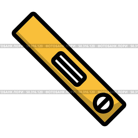 Icon Of Construction Level. Editable Bold Outline With Color Fill Design. Vector Illustration. Стоковая иллюстрация, агентство Ingram Publishing / Фотобанк Лори