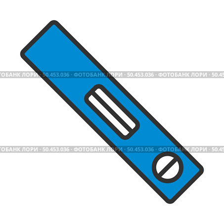 Icon Of Construction Level. Editable Bold Outline With Color Fill Design. Vector Illustration. Стоковая иллюстрация, агентство Ingram Publishing / Фотобанк Лори