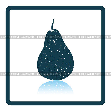 Icon of Pear. Shadow reflection design. Vector illustration. Стоковая иллюстрация, агентство Ingram Publishing / Фотобанк Лори