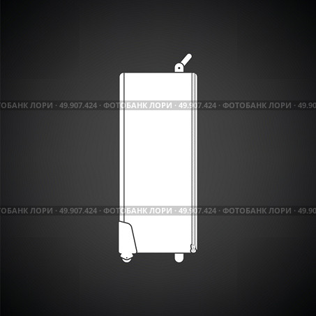Icon of studio photo light bag. Black background with white. Vector illustration. Стоковая иллюстрация, агентство Ingram Publishing / Фотобанк Лори