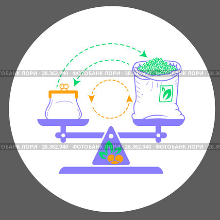 Icon private trade. Стоковая иллюстрация, иллюстратор Седых Алена / Фотобанк Лори