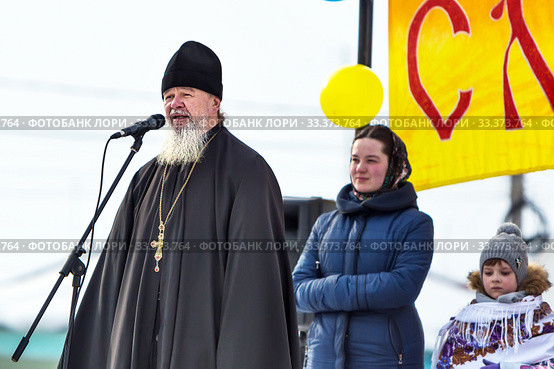 Иеромонах Владимир (в миру Василий Бирюков) - настоятель кафедрального Преображенского храма города Бердска. Город Бердск, Новосибирская область, Западная Сибирь, Россия (2020 год). Редакционное фото, фотограф Евгений Мухортов / Фотобанк Лори