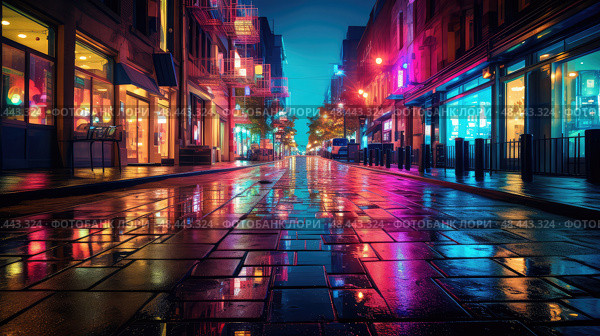 illuminate colorful lights ai generated. Стоковое AI-изображение, AI-художник Vectorwin / Фотобанк Лори